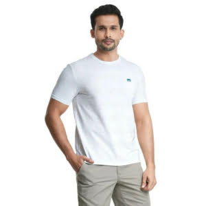 Moose Comfort Fit Crew Neck T-Shirt for Men in White Colour